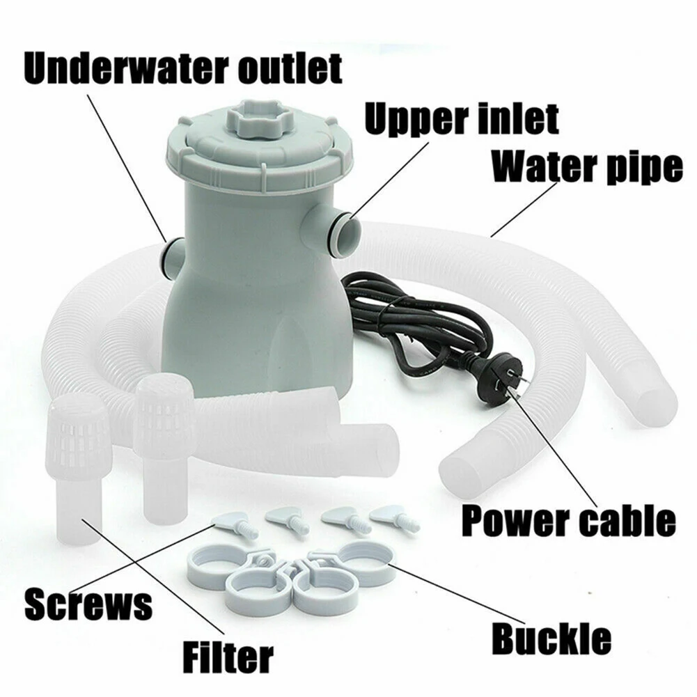 

Electric Swimming Pool Filter Pump For Above Ground Pool Cleaning Tool Hot Tub Garden 110V/220V WHShopping