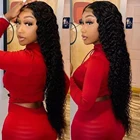 Парик из натуральных волос Waterwave на сетке спереди, 30 дюймов, влажный и волнистый парик, предварительно выщипанные отбеленные парики из узлов, парики Remy 13x4 на сетке спереди