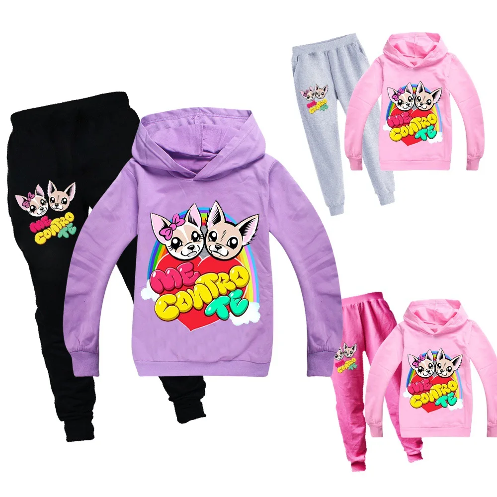 

Baby Boys Girls Hoodies Fall Children Clothing Set Sweatshirt+Pant Clothes Sport Suits Me Contro Te Toddler Tracksuit for Kids