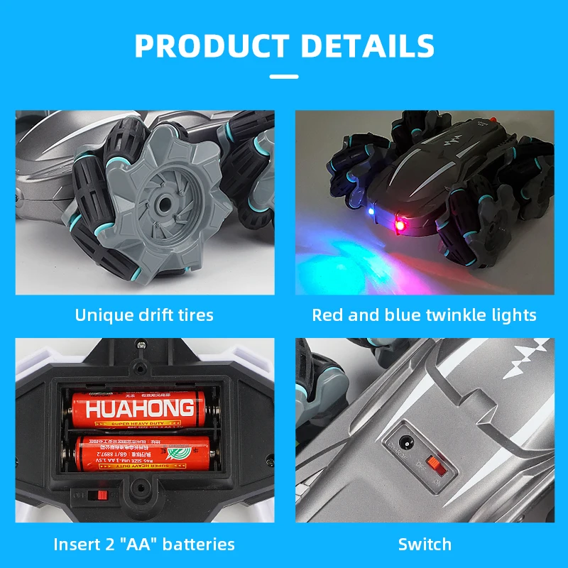 RC Car2.4G Радиоуправляемый трюк для автомобиля индукция жестов скручивание