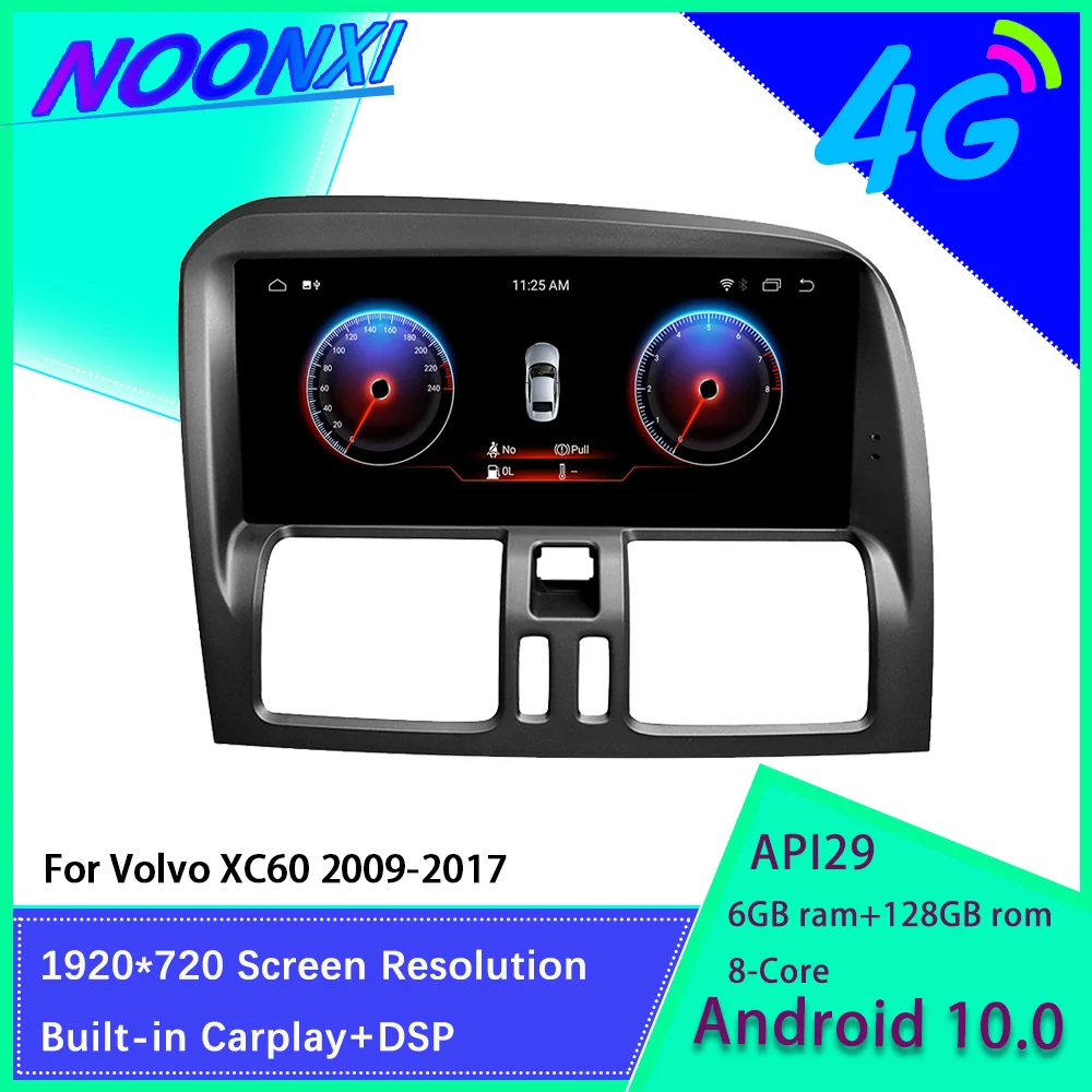 

4G 64G For Volvo XC60 2009 2010 2011-2016 Android 10 Car Radio Stereo Multimedia Player GPS Navigation DSP Carplay DVD Head Unit