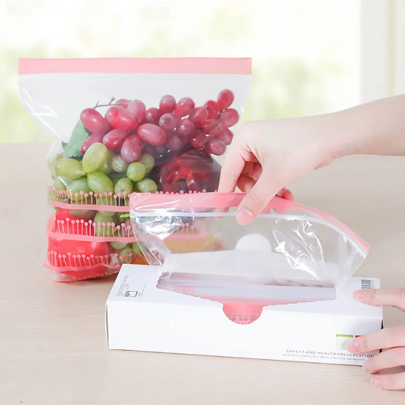 

50Pcs/set Storage Zipper Bags Disposable Food Grade Plastic Portable Refrigerator Fresh Bag Non-toxic Food Storage Bags