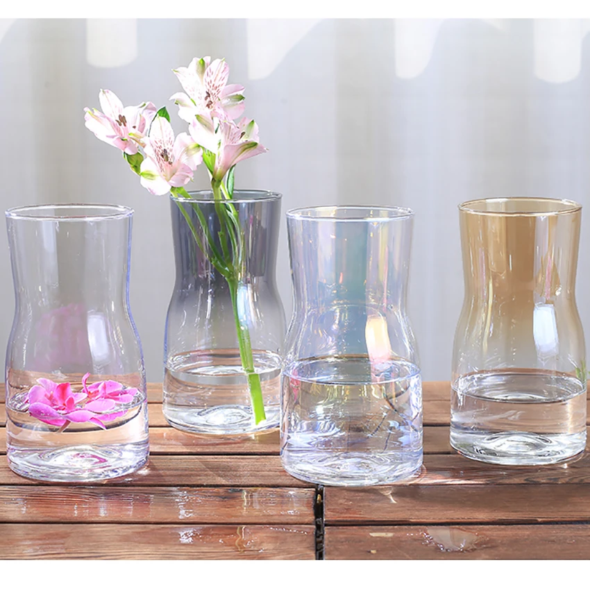 Ваза с градиентом Авроры простая маленькая замшевая ваза для цветочной