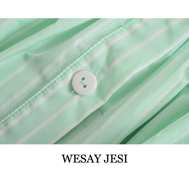 

WESAY JESI Summer Dress Woman Fashion Sundresses Oversized Long Dress Single-Breasted Chic Loose Waist Sleeveless Split Female