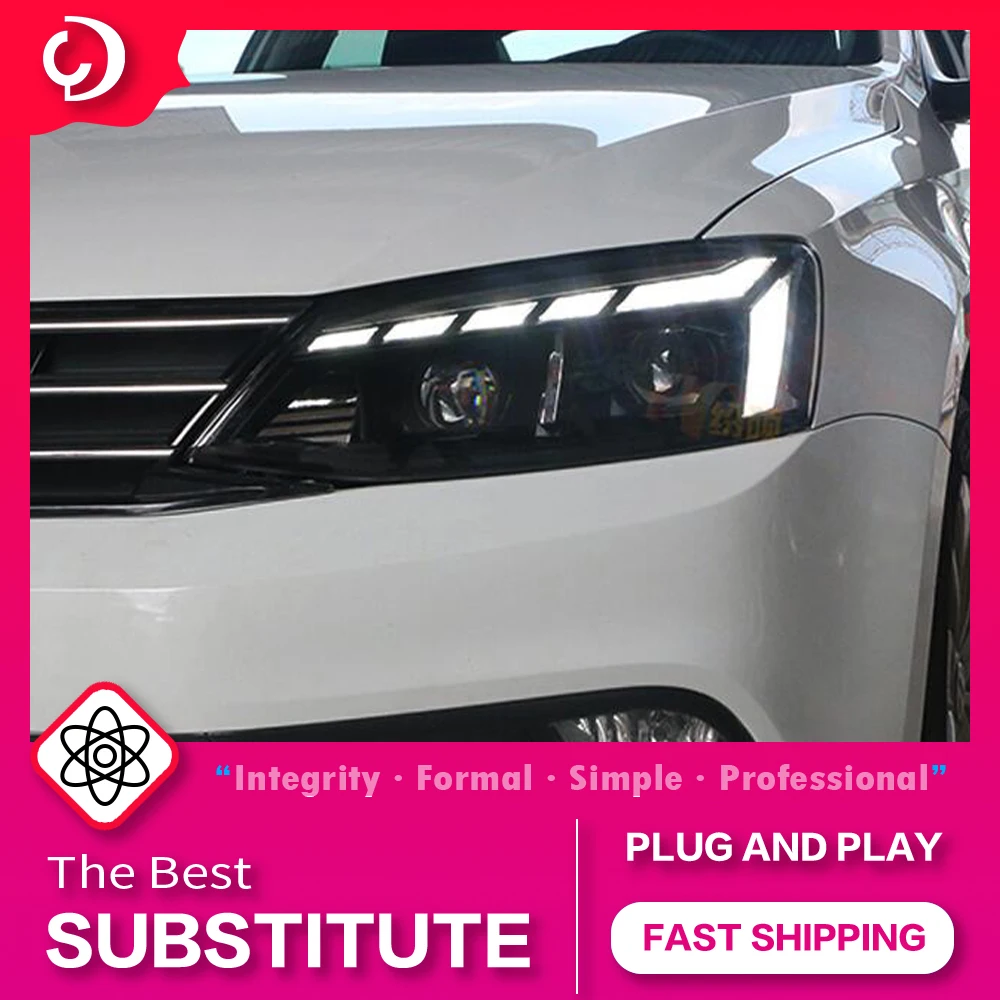 

AKD автостайлинг фары для VW Jetta Mk6 2011-2019 светодиодные фары DRL Передняя лампа светодиодный проектор автомобильные аксессуары