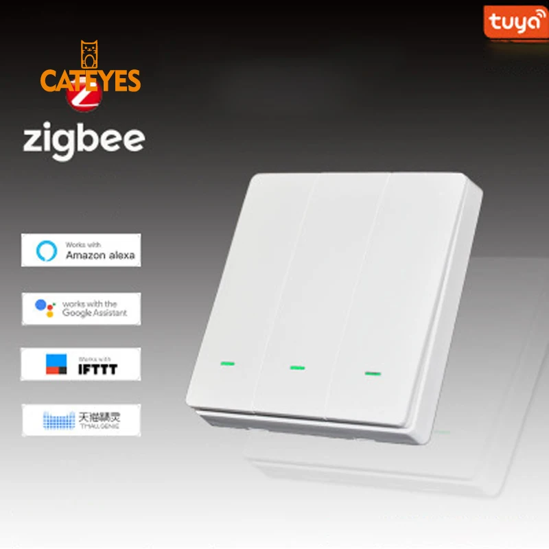 Настенный выключатель zigbee cateyes 3Gang дистанционное управление Беспроводной