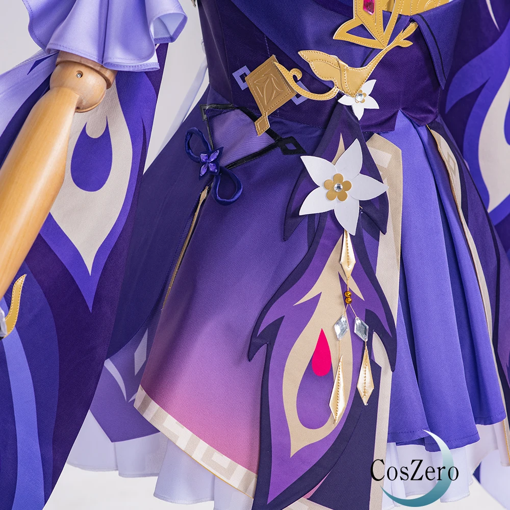 

Genshin Impact CosPlay Keqing Costume Women Dress Halloween Uniforms Full Set Custom size