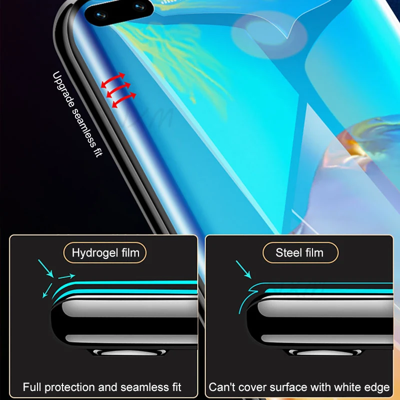 Гидрогелевая пленка с полным покрытием для Huawei P40 P30 Pro Plus Lite Защитная экрана