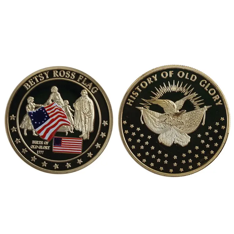 

Betsy Ross флаг памятная монета сувенир вызов коллекционные монеты коллекция Искусство ремесло подарок
