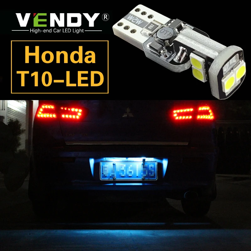 

1pcs W5W T10 LED License Plate Lights Bulb Lamp For Honda civic crv fit accord jazz accord 8 smax Insight Odyssey Pilot CRZ HRV