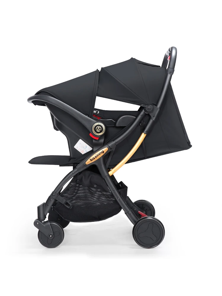 Легкая Складная амортизирующая коляска для новорожденного ребенка с высокой