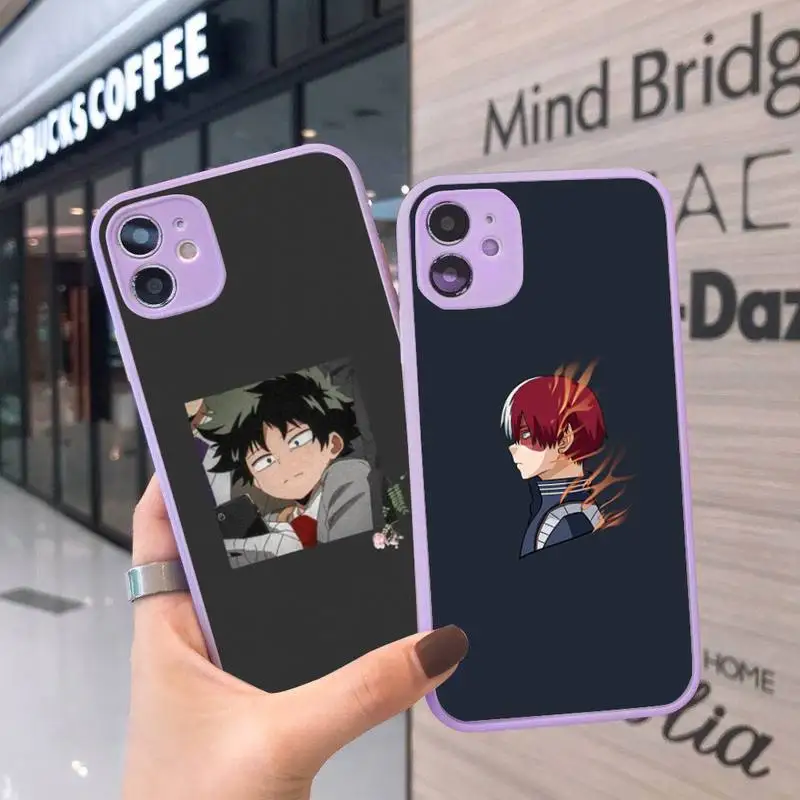

Bakugou Katsuki my hero academia Phone Case Matte Transparent for iPhone 7 8 11 12 s mini pro X XS XR MAX Plus Clear mobile bag