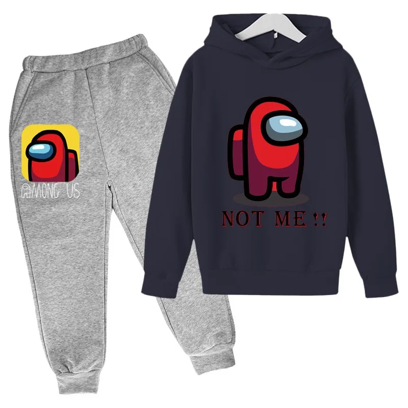 

2021 New Fashion Children's Hoodie + Pants Suit Girls And Boys Hooded Sports Suit Cartoon Printed Hoodie Casual Kids Sportswear