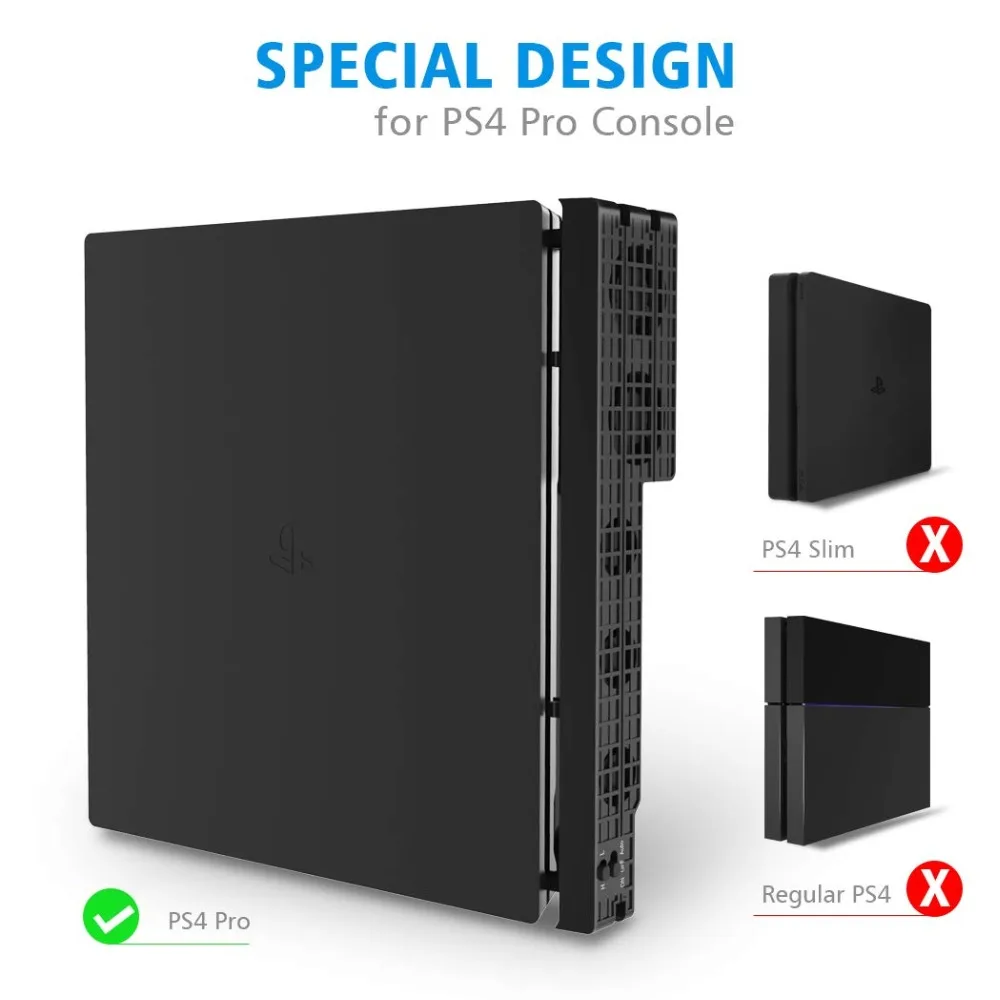 PS4 Pro, Play station 4 Pro охлаждающий вентилятор USB внешний 5-фанатов Супер Турбо Температура вентилятор охлаждения для PS4 Pro консоли