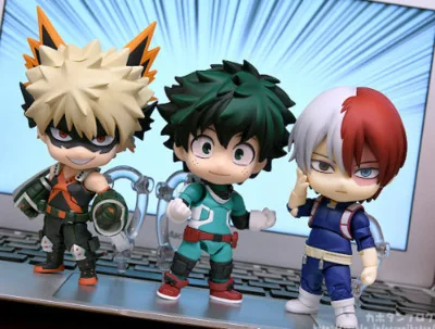 

10cm My Hero Academia Figma Midoriya Izuku Todoroki Shoto Bakugou Katsuki Face Changing Action Figure Dolls Toys for Youth