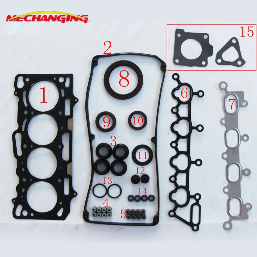 4G18 для MITSUBISHI LANCER LING DOHC комплект накладок на головку двигателя уплотнительная