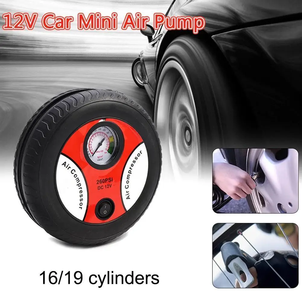 

Car Air Pump Portable Electric Mini Tire Inflator Air High Noise 260PSI Efficiency Auto 12V Car 2021New Low Compressor Pump L9U2