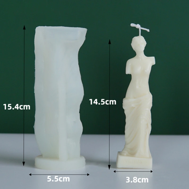 

LARGE Goddess Candle l Body Candle l Venus de Milo Statue Candle Venus candle mold silicone mold -UV resin shiny mold