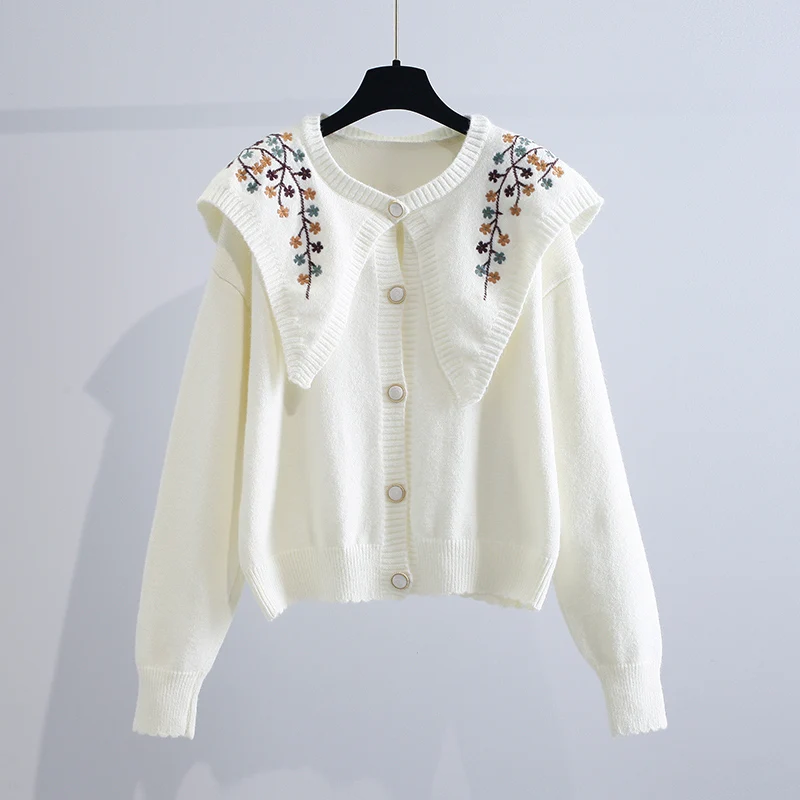 Room 211262, 5 rows under 2 】 the film web celebrity figure doll led embroidered knitted cardigan [1623] 51