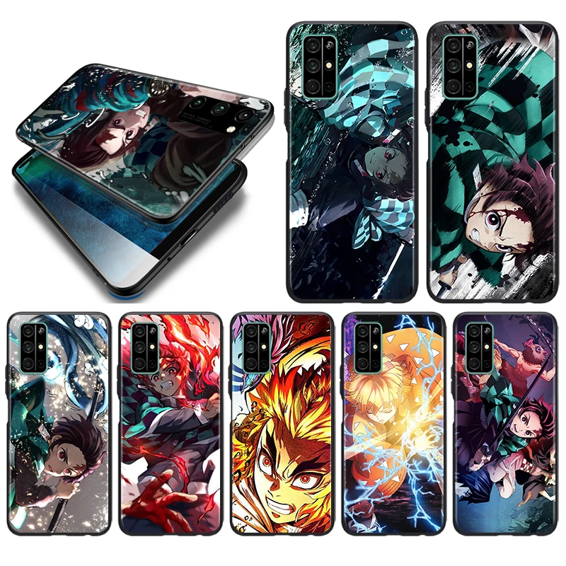 

Soft TPU Cover Animation Demon Slayer For Honor Play 3E 8S 8C 8X 8A 8 7S 7A 7C MAX Prime Pro 2019 2020 Black Phone Case