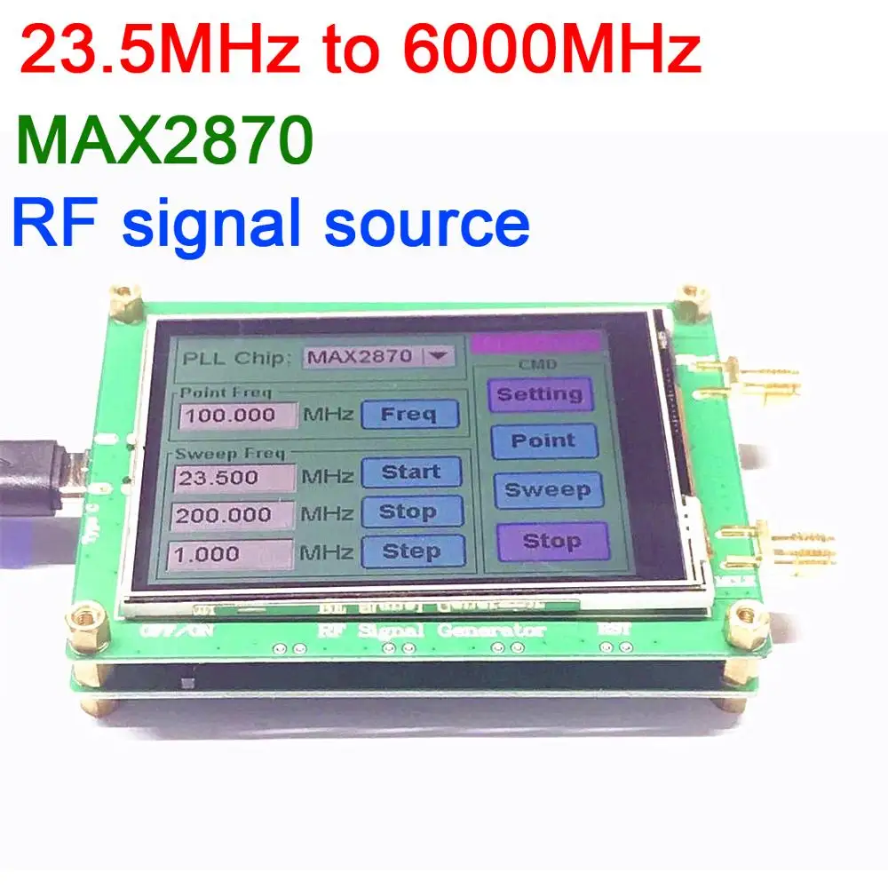 Источник радиочастотного сигнала 23 5 МГц до 6000 генератор сигналов MAX2870 PLL частота