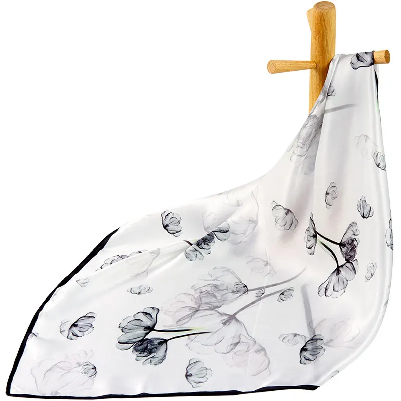 100% чистый Шелковый шарф Женская бандана женский головной Женский носовой платок