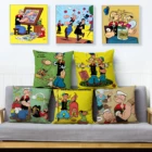 Классический мультяшный сильный матрос, орнамент, наволочка, детский подарок, льняные подушки, чехлы для дивана, домашний декор