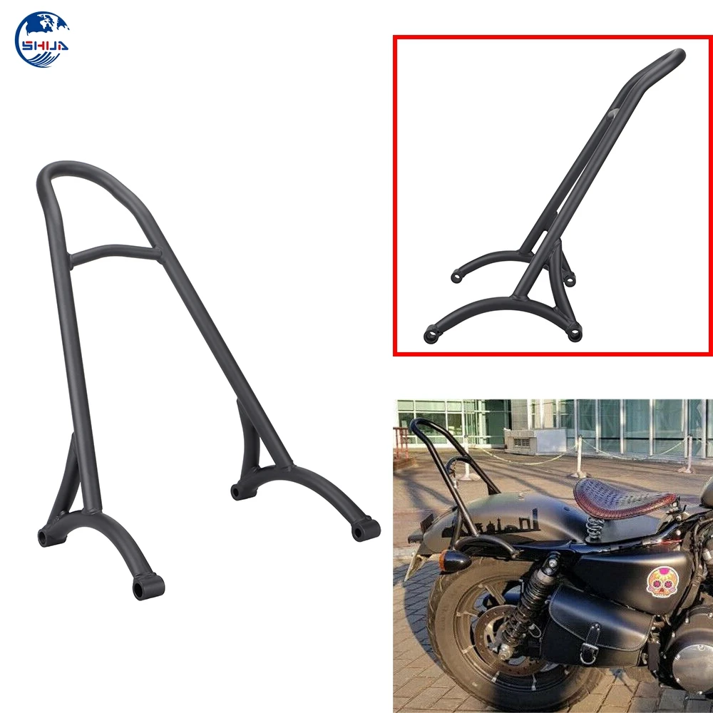 Мотоциклетная черная короткая спинка для пассажиров Harley Forty Eight Sportster 1200 883 72 2004-2017