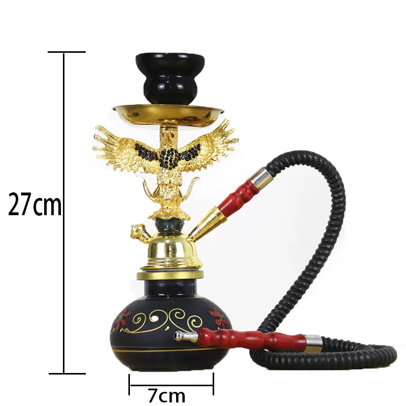 

Luxury Eagle Statue Single Hose Hookah Bowl Smoking Accessories Gifts For Man Boyfriend Arabian Sheesha Shisha Pipe Set