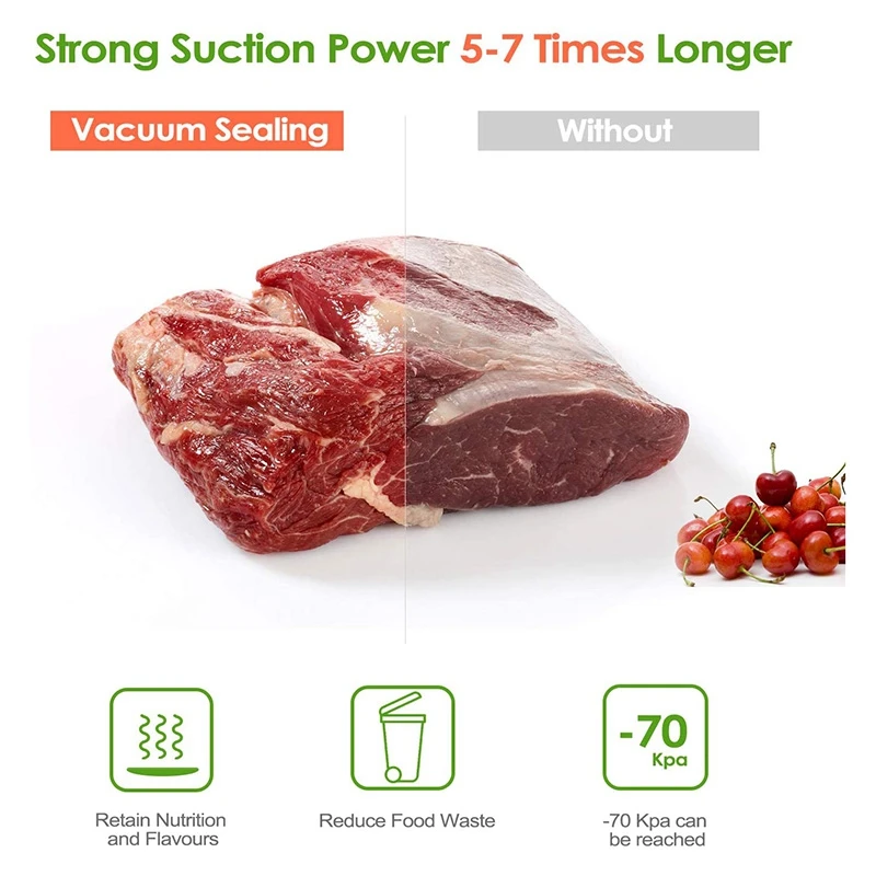 

Vacuum Sealer Bags,Food Savers Bag Rolls,Seal Meal Bags,4 Pack Food Savers Bags,Great for Vac Storage,Meal Prep for Vide