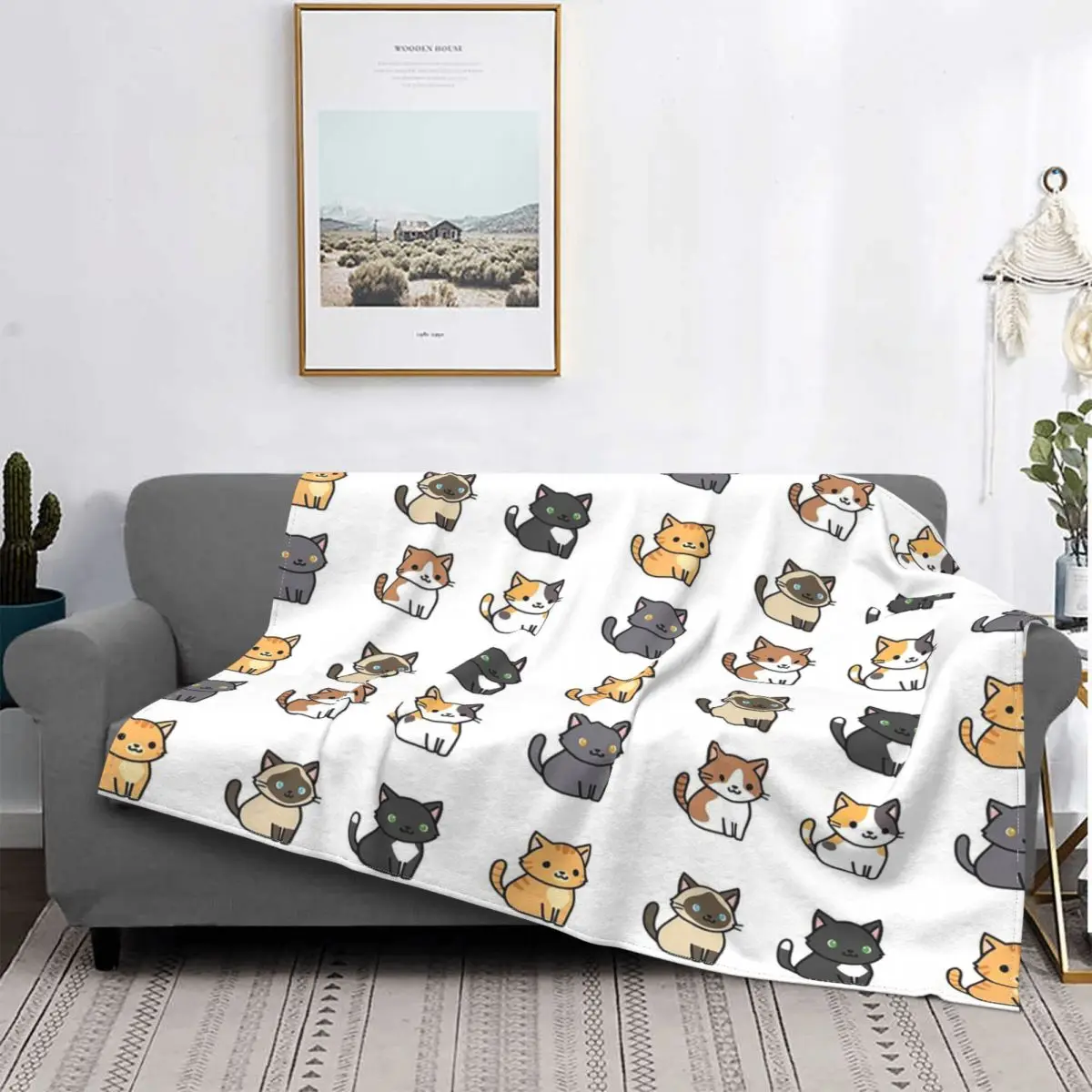 

Всесезонное Флисовое одеяло с милыми животными, портативное легкое одеяло s для дома, спальни, ковер