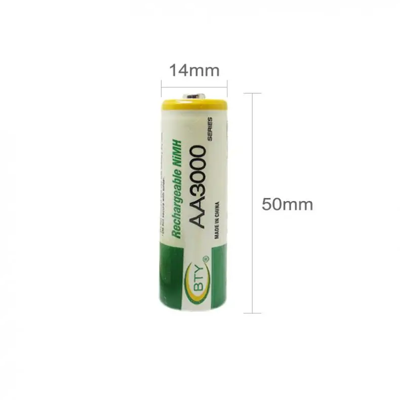 12 шт./лот AA батарея 3000mah 1 2 V перезаряжаемые ni-mh батареи с 1000 циклом для