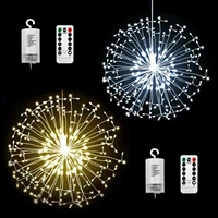 2022christmas scene dress up 8 modes adjustment led firework copper wire light stringnew year home decoration party supplies