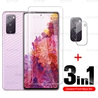 Стекло для камеры samsung galaxy s20 fe 6,5 '', переднее Защитное стекло для samsung samsun s 20 20fe, мягкая задняя пленка из углеродного волокна