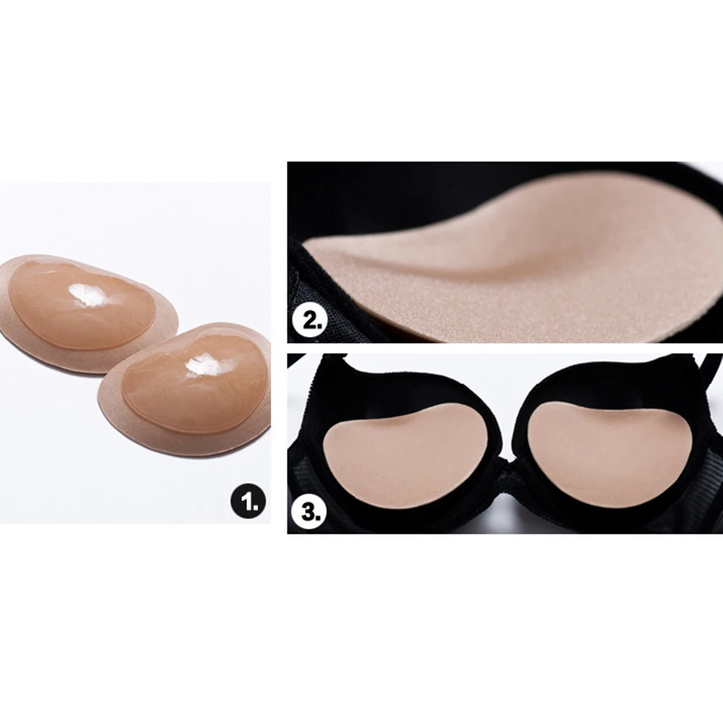 1 пара женские самоклеющиеся прозрачные подушечки для груди в форме сердца