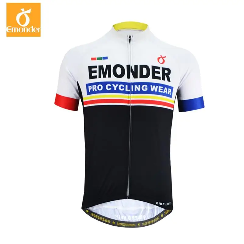 

EMONDER Men Cycling Jersey Pro Team Bike Bicycle Jersey Short sleeve Dry Mesh Outdoor Sports Downhill Jerseys Ropa Ciclismo