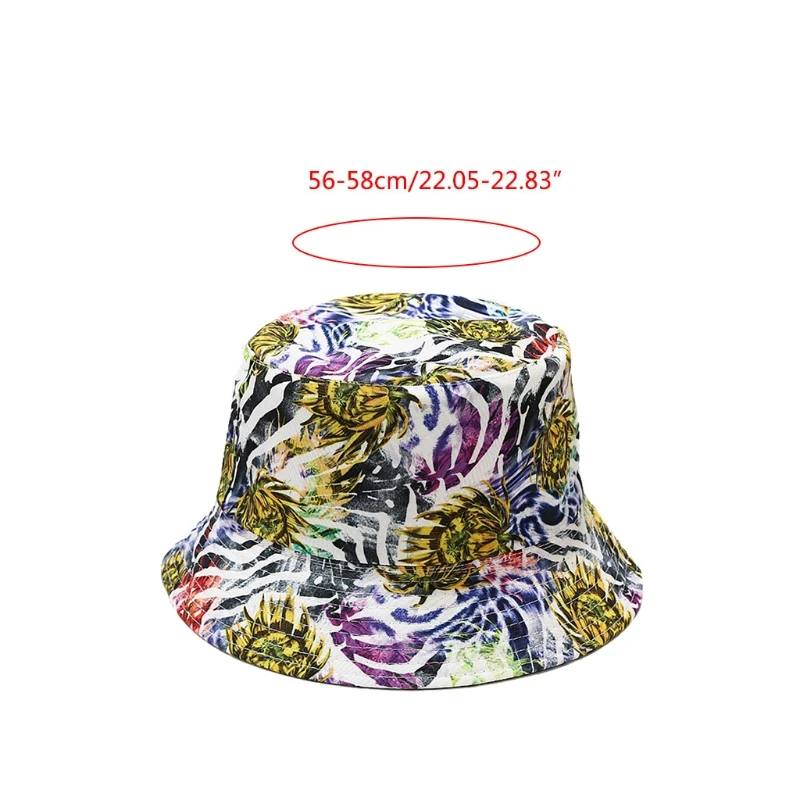 

Floral Leaves Graffiti 3D Print Bucket Hat Reversible Sunscreen Fisherman Cap