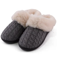 2021 plush slippers women winter warm sun flower knitted home slippers soft bottom cotton women slippers shoes indoor shoes
