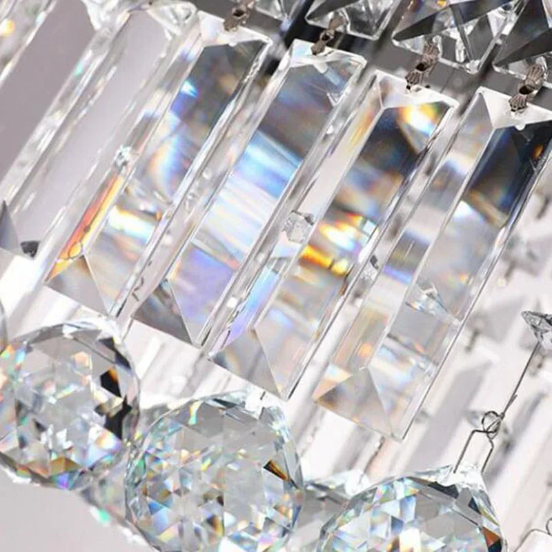 

Manggic A Brand New Listing K9 Rectangle Crystal Chandelier NEW Modern Crystal Chandelier for Dining Room Atmosphere Upscale