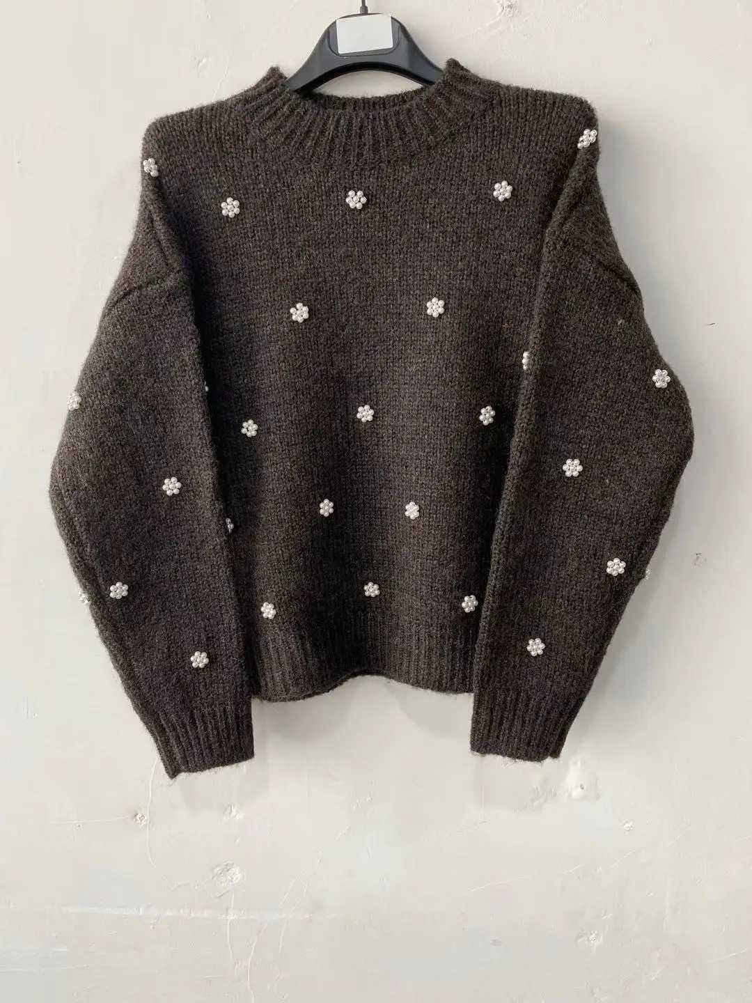 

Autumn Winter Knitted Pullover Sweater 2020 Solid Color Ladies Top With Tassels Regular Fashion Wild Loose Long Sleeves