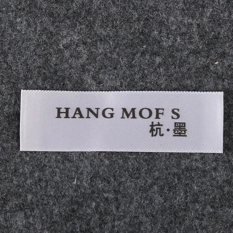 1000 шт этикетки на одежду заказ белые шелковистые атласные ткани напечатанные с