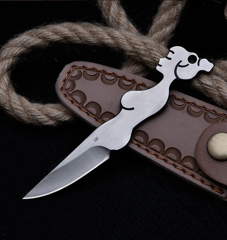 Нож с фиксированным лезвием D2 стальной маленький прямой нож для резьбы по