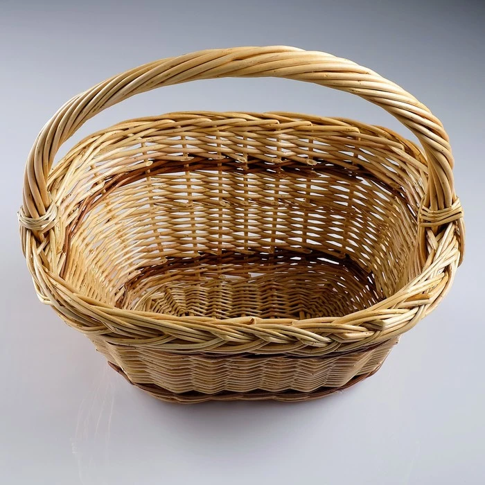 Корзина Калина 34×25×19/33 см ручное плетение ива 4443242 | Дом и сад