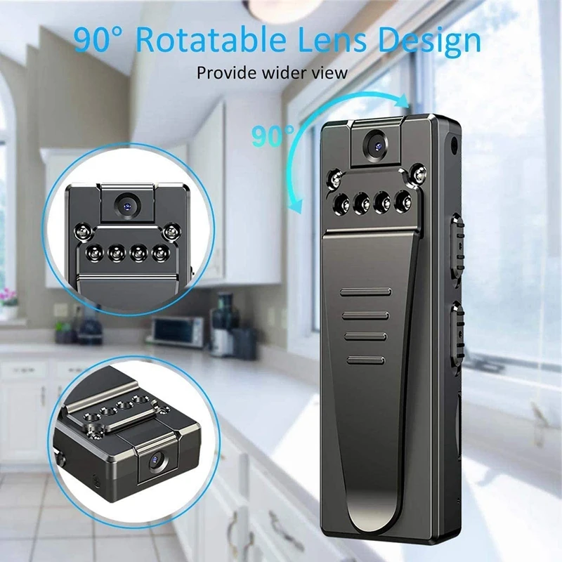 

Mini Portable Camera 1080P Wireless Wearable 5M Infrared Night Vision