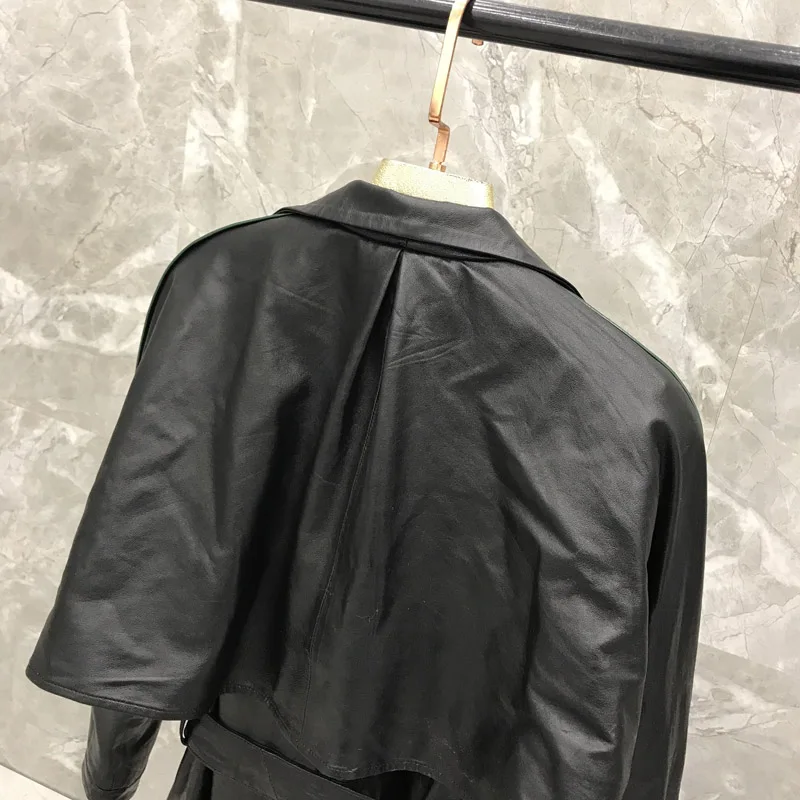 Кожаная куртка ветровка для женщин верхняя одежда с длинным рукавом Овчина