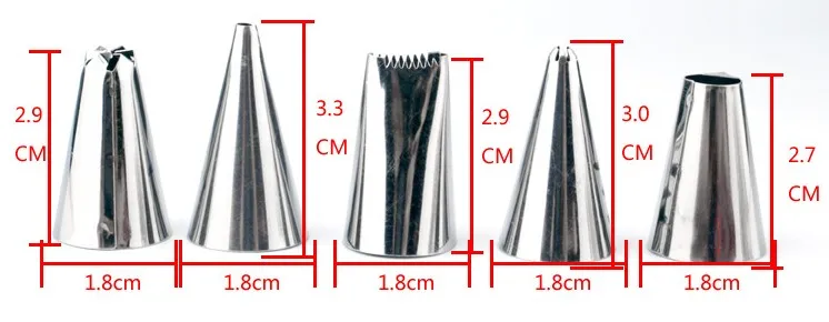 37 шт. набор из нержавеющей стали глазурь трубопроводов насадки украшения