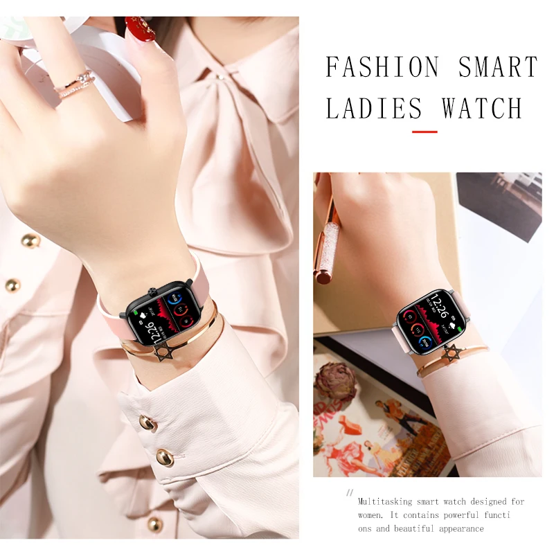 

LIGE New Bluetooth Call Smart Watch Women Full Touch Fitness Tracker Blood Pressure Smart Women Smartwatch Men For Xiaomi Huawei