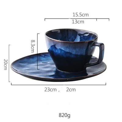 

ANTOWALL One person european-style creative western breakfast tableware set household ceramic plate milk cup oatmeal bowl