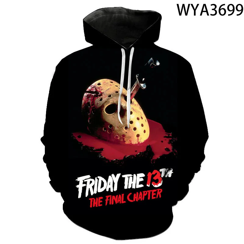

3D Print Men Women Children Long Sleeve Jason Voorhees Hoodies Casual Cool Sweatshirts Horror Movie Friday The 13th Pullover