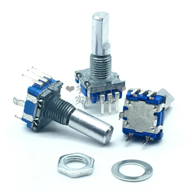 

1 Piece EC11 Rotary 360 Degree Encoder 20 Positioning 20 Pulses With Push Switch 20MM Half Shaft